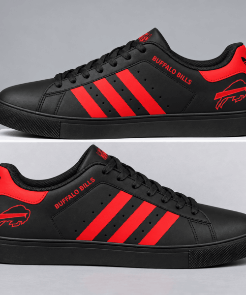 Buffalo Bills NFL Triple Stripe Low Top Sneakers