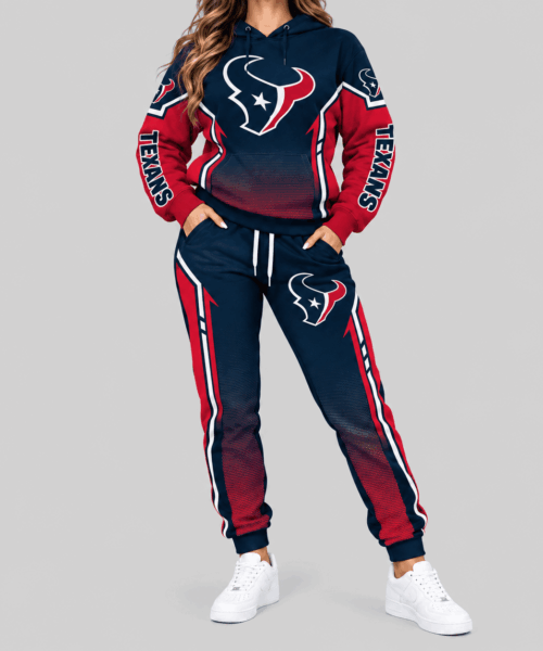 Houston Texans NFL Gradient Sleeve Hoodie Jogger Set
