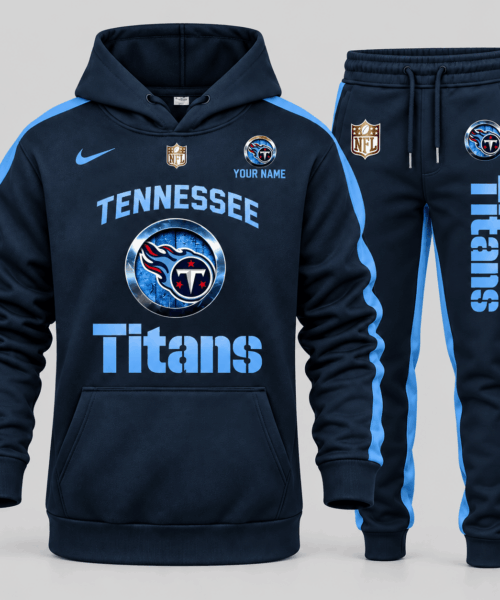 Tennessee Titans NFL Gold Emblem Hoodie Jogger Set