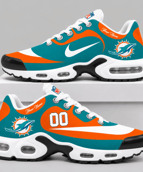Miami Dolphins NFL Custom Name Number Air Cushion Sneakers