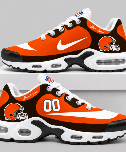 Cleveland Browns NFL Custom Name Number Air Cushion Sneakers